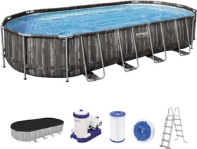 Bestway Power Steel Frame Pool Set oval 732x366x122cm