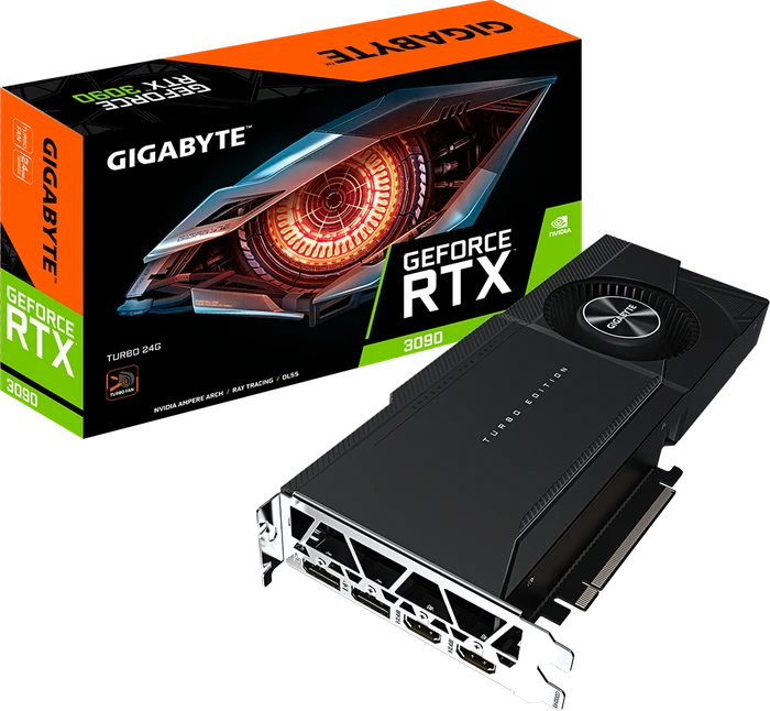 GIGABYTE GeForce RTX 3090 Turbo 24G, 24GB GDDR6X, 2x HDMI, 2x DP