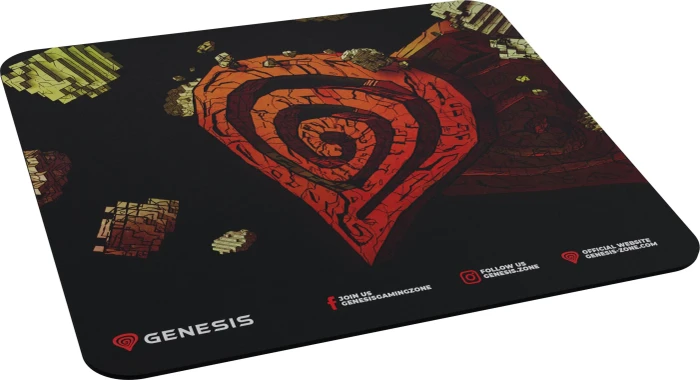 Genesis Ancient Stone of Genesis Gaming Mousepad, 250x210mm, Motiv schwarz/rot