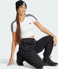 adidas Essentials 3-Streifen T-Shirt kurzarm weiß (Damen)