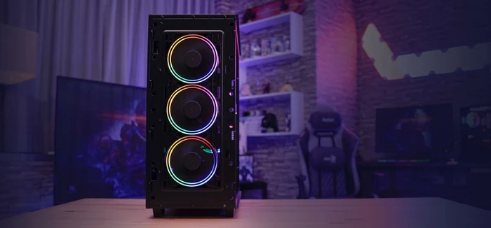 AeroCool Flo Saturn FRGB, weiß, Glasfenster