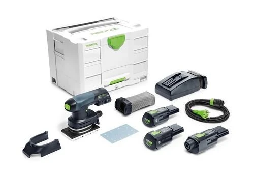 Festool RTSC 400 Li 3.1 I-Set Hybrid Elektro-/Akku-Schwingschleifer inkl. Systainer + 2 Akkus 3.1Ah