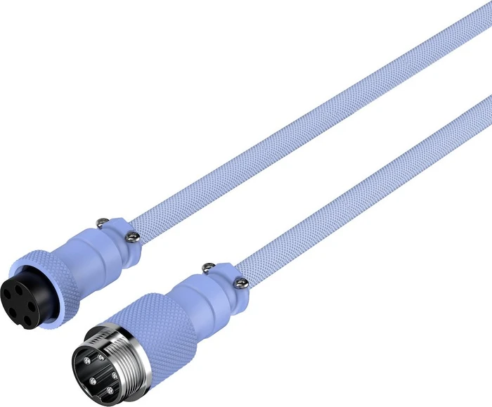 HP HyperX Coiled Cable USB-C auf USB-A, Tastaturkabel (Spiral-Textilkabel), 1.22m, violett