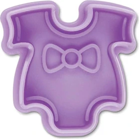 Städter Präge-Ausstecher mit Auswerfer Babybody 5.5cm violett