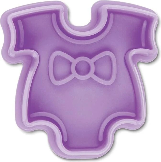 Städter Präge-Ausstecher mit Auswerfer Babybody 5.5cm violett