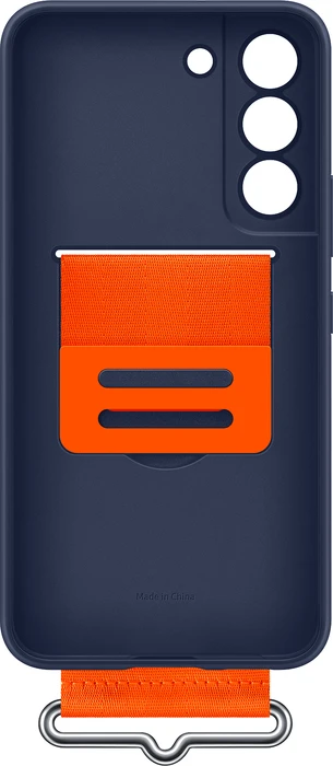 Samsung Silicone Cover with Strap für Galaxy S22 navy