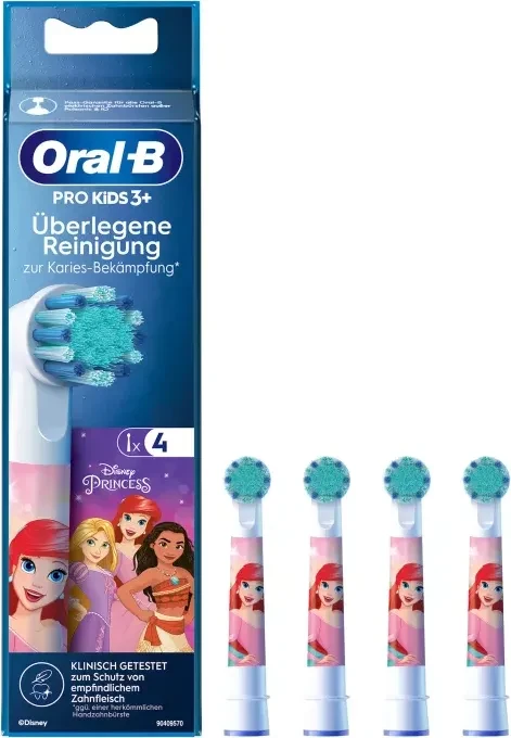 Oral-B Kids Mix Cars/Princess Kinder-Ersatzbürste, 4 Stück