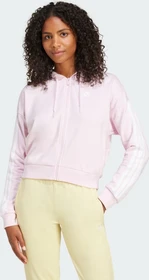 adidas Essentials 3-Streifen French Terry Hoodie clear pink/white (Damen)