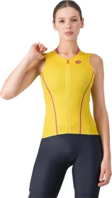 Castelli Anima Flow Trikot ärmellos mango mojito/violet pink (Damen)