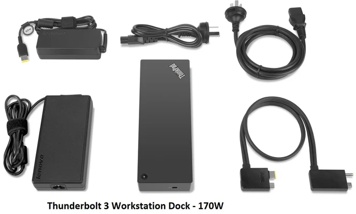 Lenovo ThinkPad Thunderbolt 3 Workstation Dock - 170W (40AN), Thunderbolt 3 [Buchse]