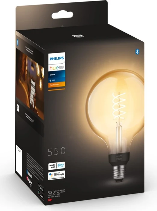 Philips Hue White LED Filament Globe 7W/821 E27
