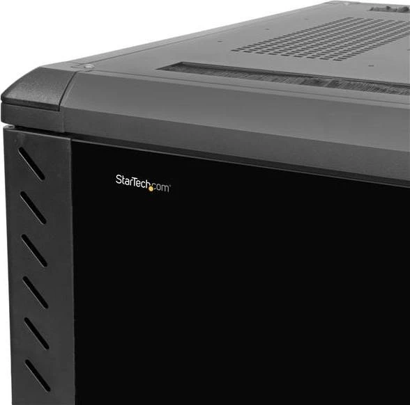 StarTech RK2236BKF Serverschrank 22HE, mit Rollen, Sicherheitsglastür, schwarz, 1000mm tief