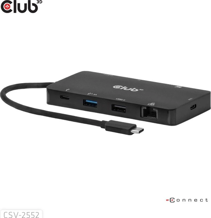 Club 3D 9-in-1 Hub, USB-C 3.0 [Stecker]