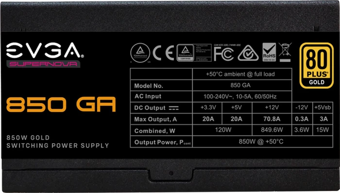 EVGA SuperNOVA GA 850 850W, ATX
