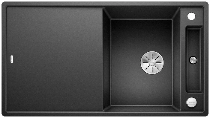 Blanco Axia III 5 S InFino Einbau Becken reversibel mit Ablauffernbedienung anthrazit inkl. Glasschneidbrett