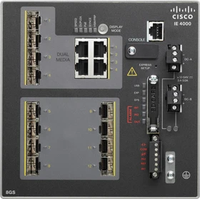 Cisco IE 4000 LAN Base Industrial Railmount Gigabit Managed Switch, 8x SFP, 4x RJ-45/SFP (IE-4000-8GS4G-E)