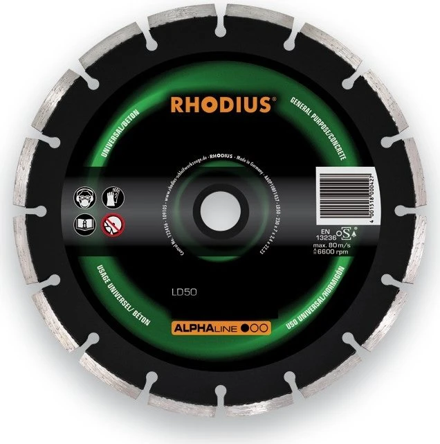 Rhodius LD50 Diamanttrennscheibe, 115x2.2x22.23mm, 1 Stück