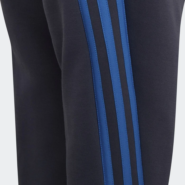adidas Future Icons 3-Streifen Tapered-Leg Trainingshose lang shadow navy/bright blue (Junior)
