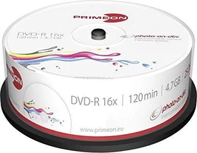 Primeon photo-on-disc DVD-R 4.7GB, 16x, 25er Spindel, printable