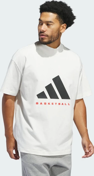 adidas Basketball 001 T-Shirt kurzarm cloud white/black/red