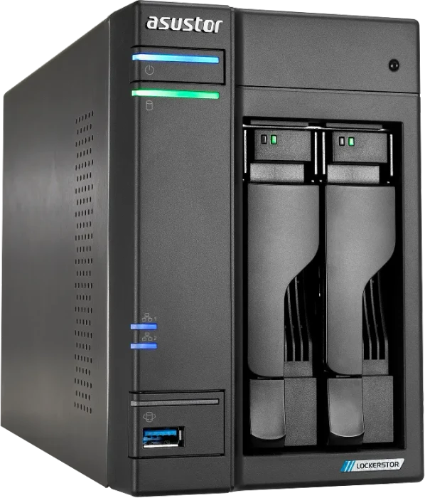 Asustor Lockerstor 2 Gen2+ AS6702T v2, 4GB RAM, 2x RJ-45 5GBase-T, 2x USB-A 3.1
