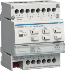 Hager KNX Secure Heizungsaktor 6-fach, Schaltaktor (TYMS646T)