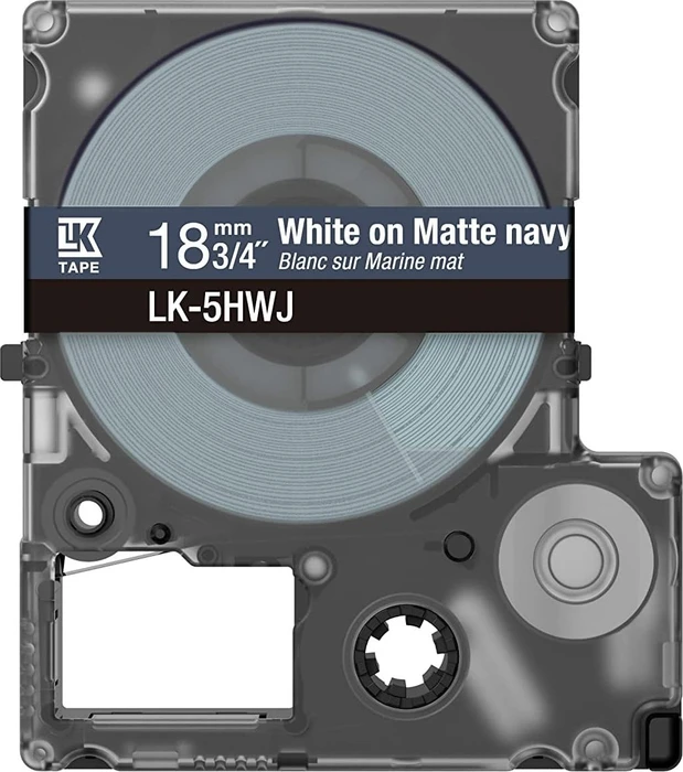Epson LK-5HWJ Beschriftungsband, 18mm, weiß/dunkelblau