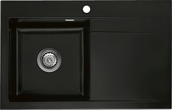 systemceram Stema 80 Einbau Becken links nigra