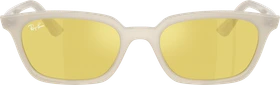 Ray-Ban RB4456 Zaya Bio-Based polished cloudy warm white/yellow mirror-flash gold
