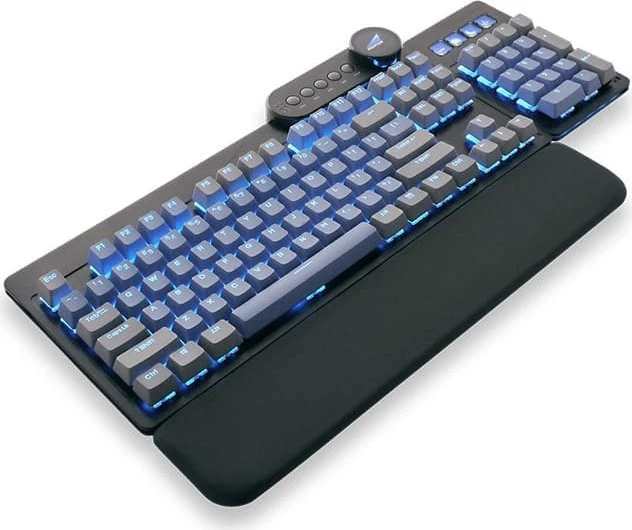 Mountain Mineral Keycap Set, Kunststoff (PBT) Double-Shot, grau/blau, 113 Tasten (104+9), ANSI-US