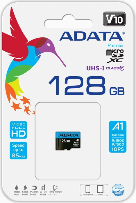 ADATA Premier R100/W25 128GB, UHS-I U1, A1, Class 10