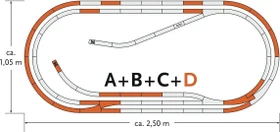 Roco - Spur H0 Gleis - Gleisset D