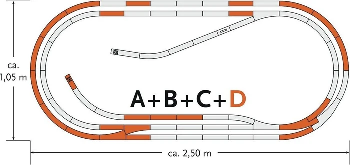 Roco - Spur H0 Gleis - Gleisset D