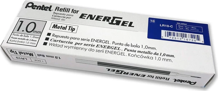 Pentel EnerGel Roller Pen LR10-CX Tintenrollermine 0.5mm (1mm Ball) blau, 12er-Pack