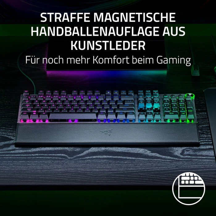 Razer Huntsman V3 Pro 8KHz, schwarz, LEDs RGB, Razer Analog Optical Switch Gen-2, USB, DE