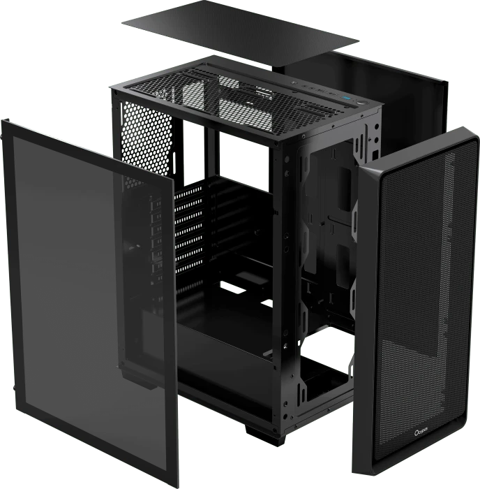 Ocypus Gamma C60, schwarz, Glasfenster