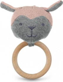 Sterntaler Holz Greifling GOTS Strick-Spielfigur Schaf rosa