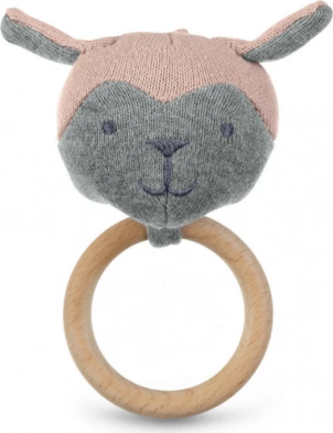 Sterntaler Holz Greifling GOTS Strick-Spielfigur Schaf rosa