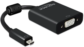 DeLOCK HDMI Mikro-D/VGA Adapter mit Audio schwarz (65558)