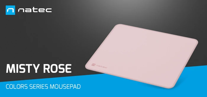 Natec Colors Series Mouse Pad Misty Rose, 300x250mm, rosa