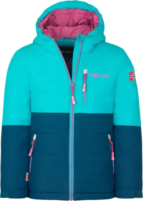 Trollkids Hemsedal Snow XT Skijacke dark turquoise/madeira blue (Junior)
