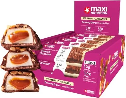 MaxiNutrition Creamy Core Protein Riegel Peanut Caramel 540g (12x 45g)