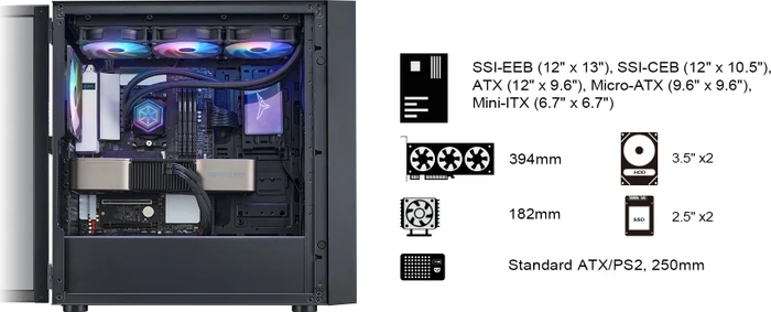 SilverStone Seta H1, schwarz, Glasfenster