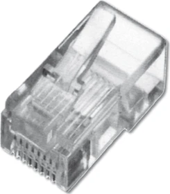 Digitus Modularstecker für Rundkabel, Pass through Stecker, ungeschirmt