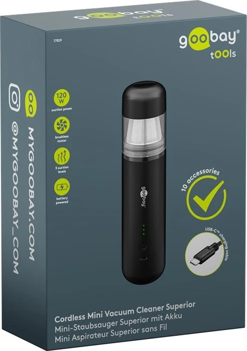 Wentronic goobay Advanced Superior Akku-Handstaubsauger schwarz