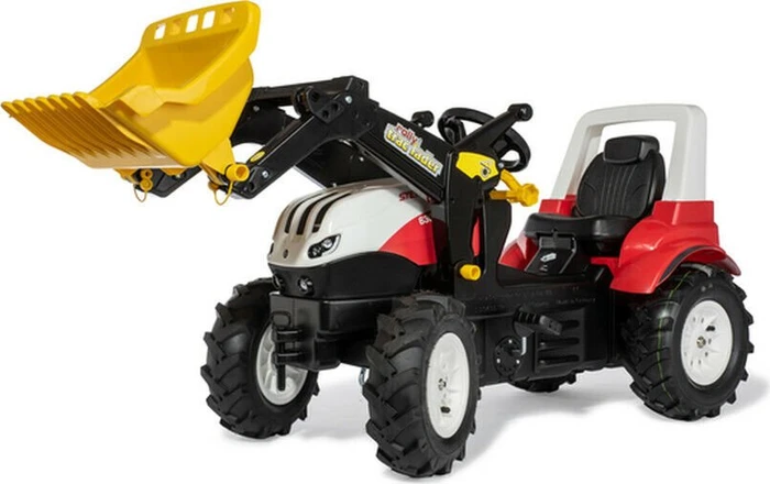 rolly toys rollyFarmtrac Steyr CVT 6300 Trettraktor mit Frontlader rot