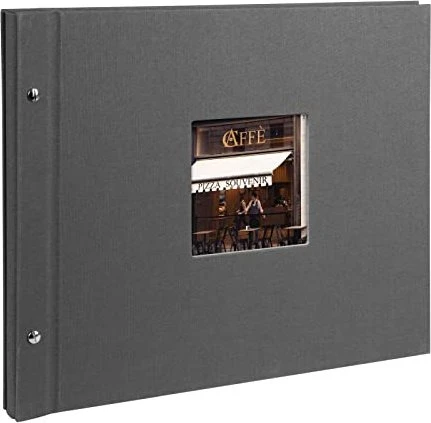 Goldbuch Schraubalbum Bella Vista 39x31 schwarze Seiten grau