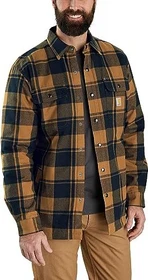 Carhartt Relaxed Fit Heavyweight Flannel Sherpa Lined Hemd langarm carhartt brown (Herren)