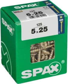 Spax YELLOX A2L 4CUT PZ2 Universalschraube, 5x25mm, 125 Stück