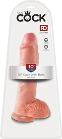 Pipedream King Cock 10" Cock with Balls flesh